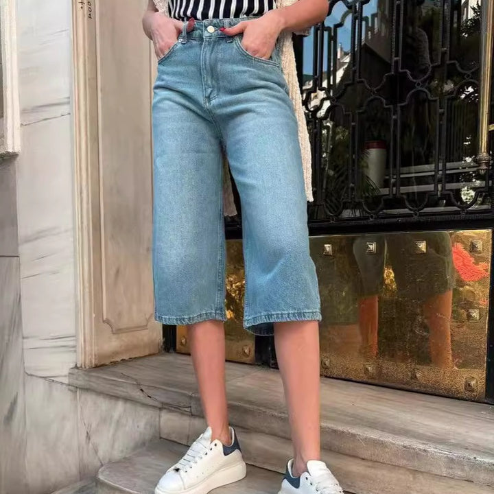 Dame løse Jeans Shorts Stilla