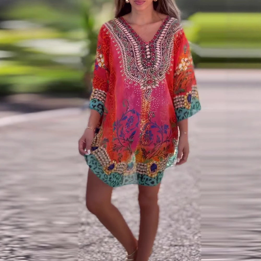 Kvinder Bohemian Kaftan Kjole Stilla