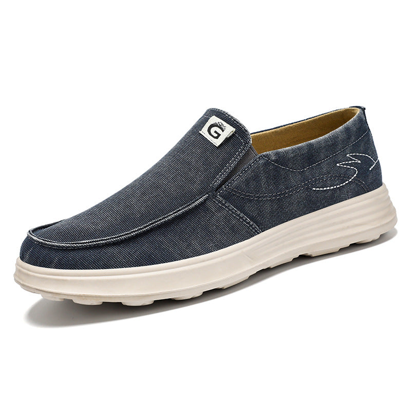 Herrer Komfortable Slip-On Sneakers med fleksibel Gummibund Stilla