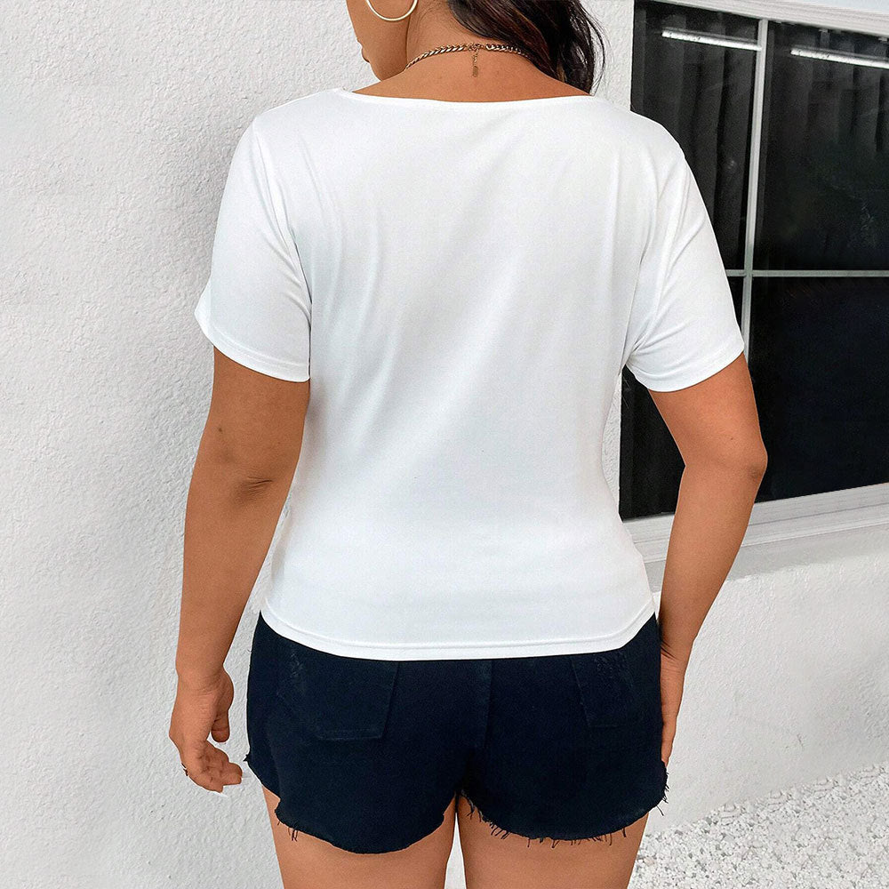 Dame figurtilpasset body med moderne cut-out og trendy knude-detail Stilla