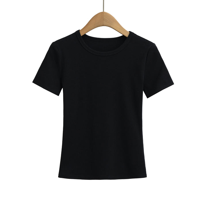Dame Basic T-shirt lavet af åndbart bomuldsblandingsmateriale Stilla