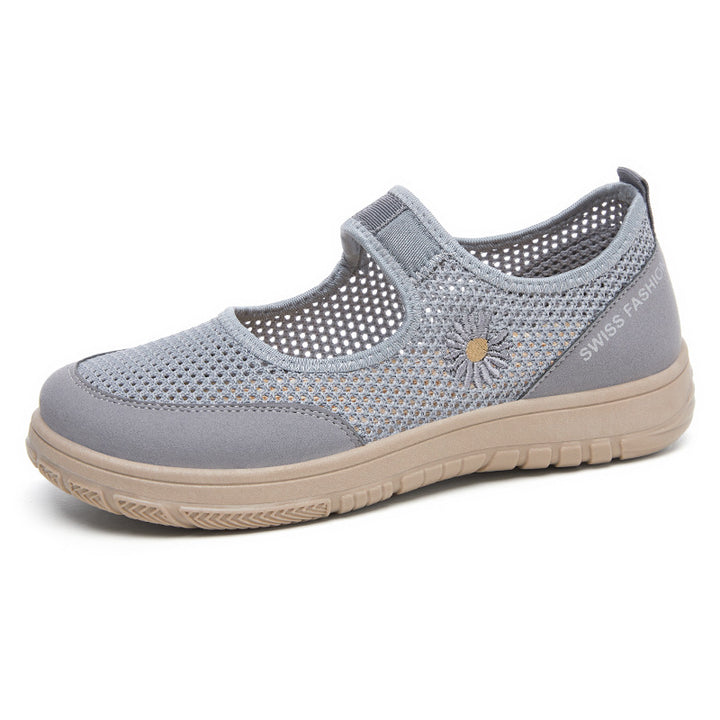 Dame Åndbare Mary Jane Sneakers med elastisk Rem Stilla