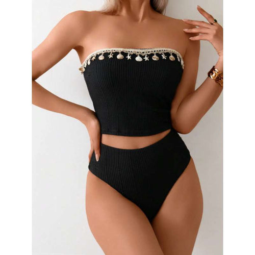 Dame Bandeau Bikini-sæt med muslinger Stilla