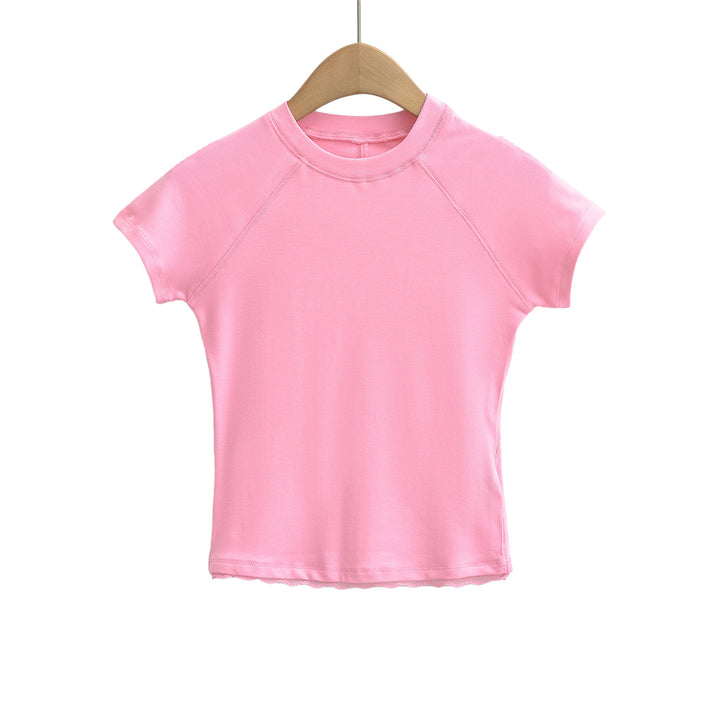 Dame Sporty T-shirt med smart bølgekant og åndbart materiale Stilla