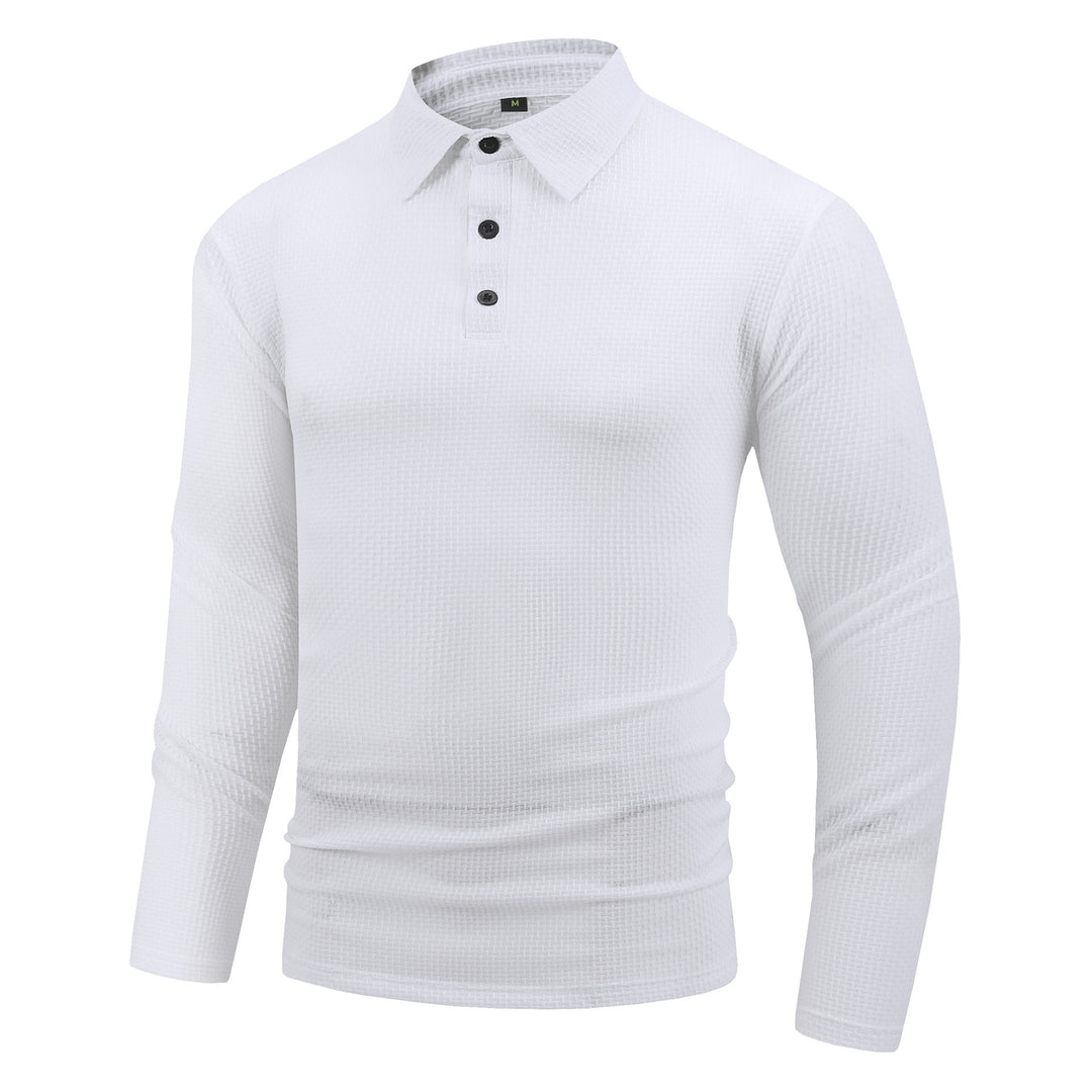 Herrer Langærmet Poloshirt med struktureret design og åndbare egenskaber Stilla