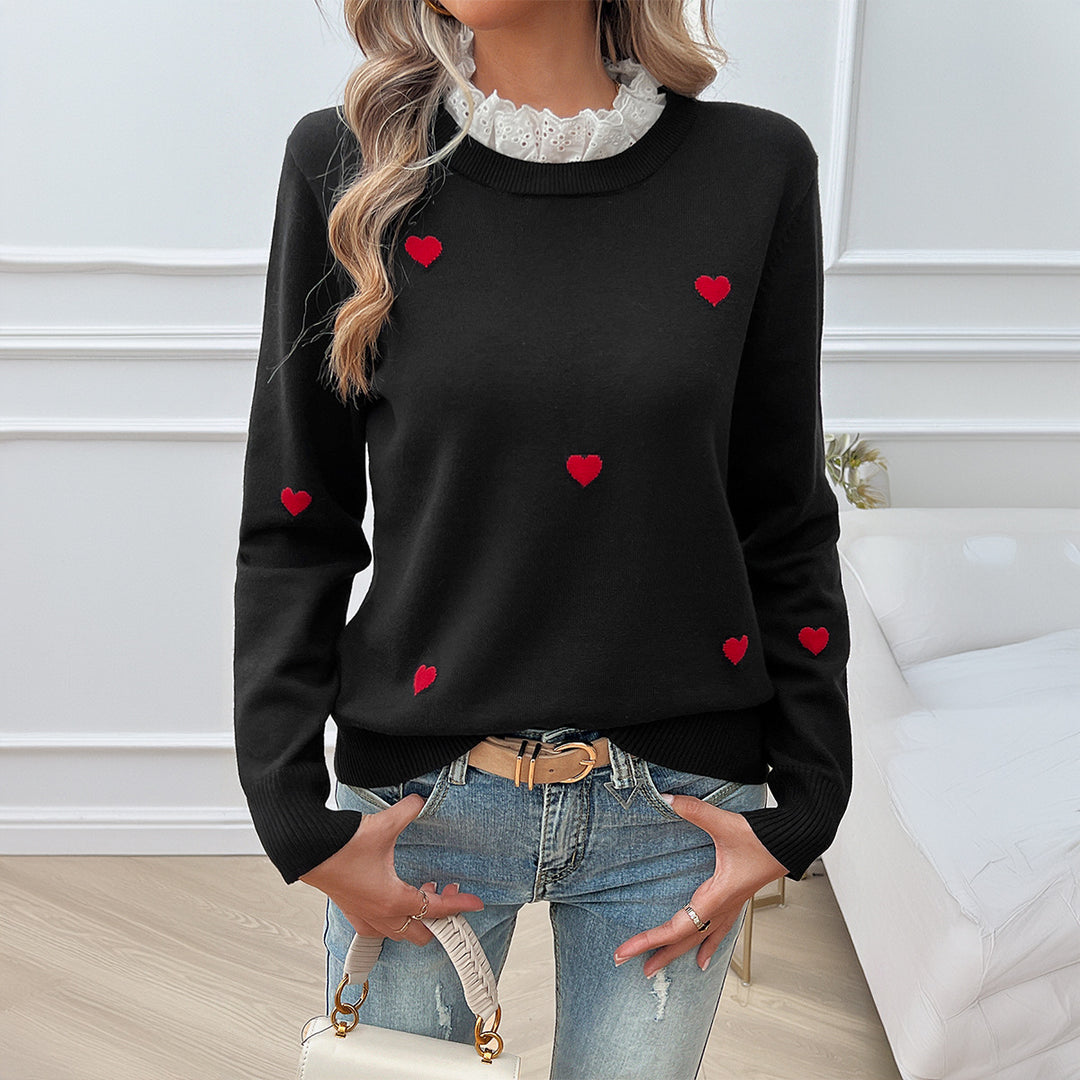 Damebluse med hjertebroderi Stilla