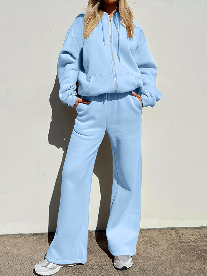 Dame Sporty Hoodie og Bukser Sæt Stiila