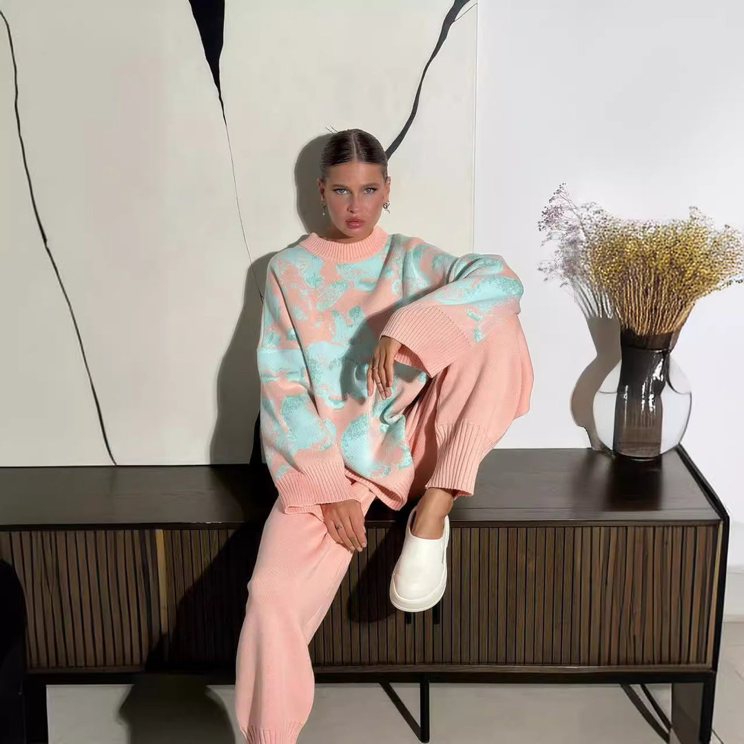 Kvinder Komfortabel Oversized Sweater med Unikt Mønster Stilla