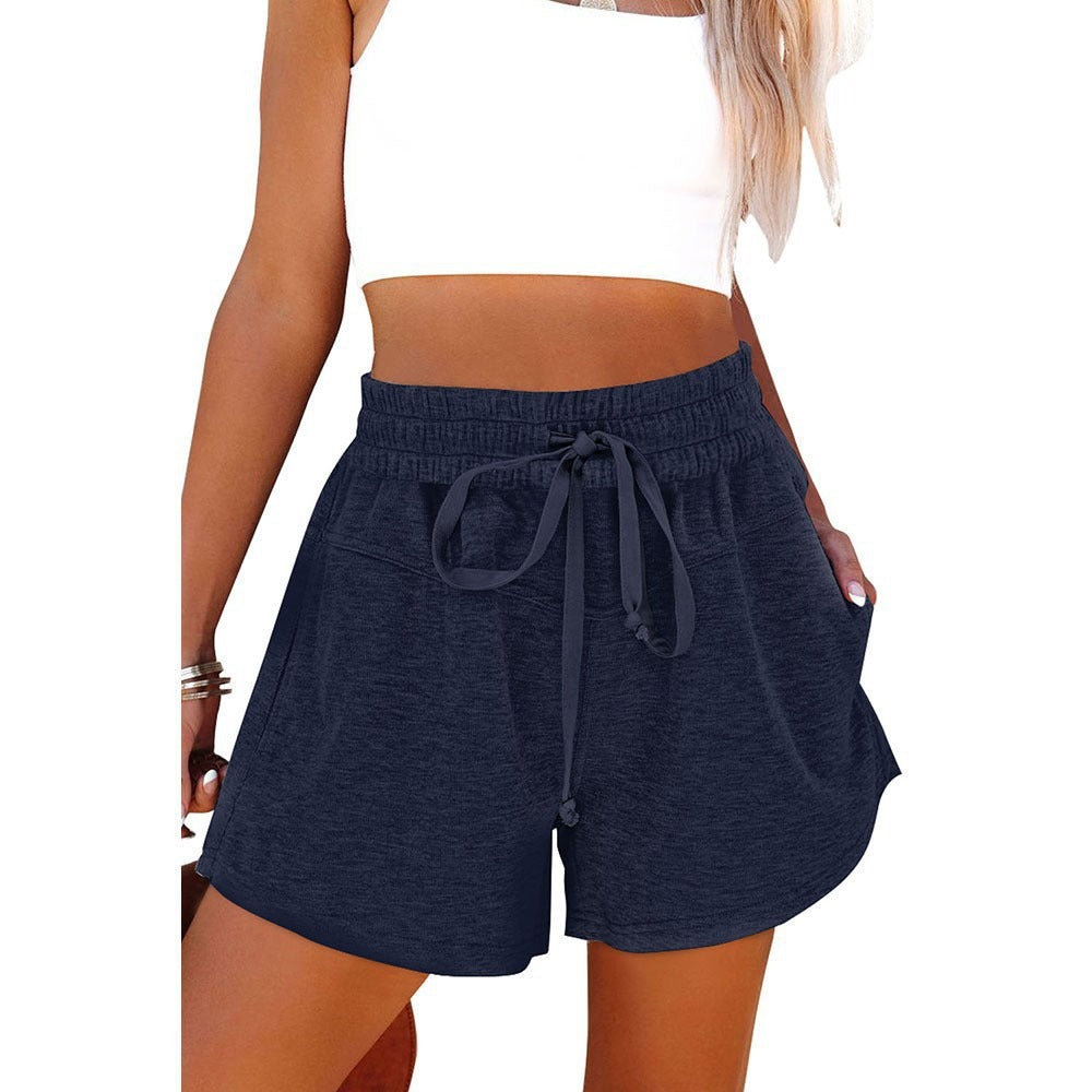 Damessport shorts med elastisk talje og praktiske lommer Stilla