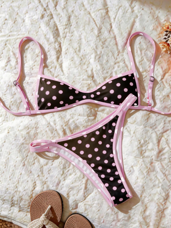 Dame Zweisdelig Bikini med elegant stribemuster Skovae