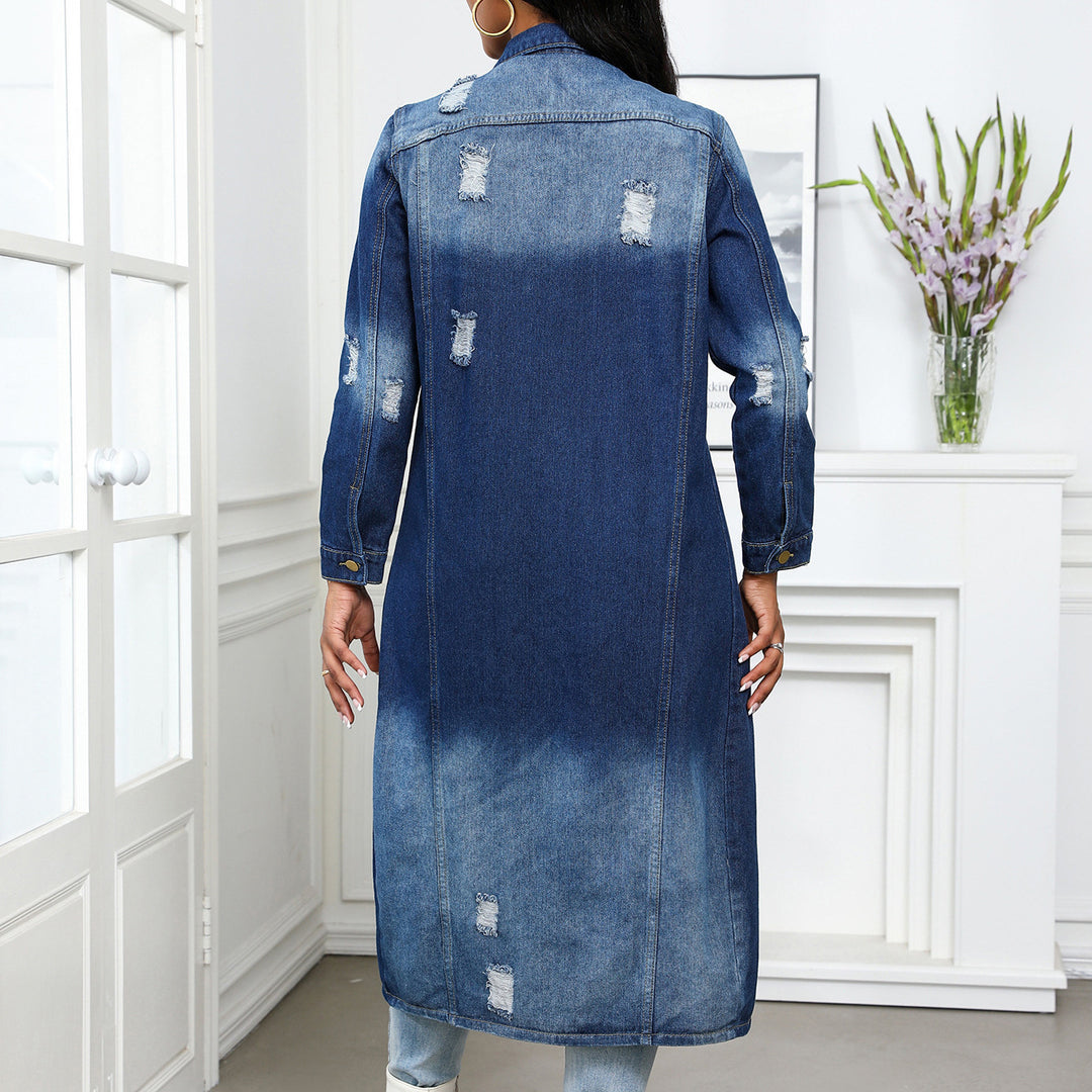 Dame afslappet denim-jakke i oversized stil Stilla