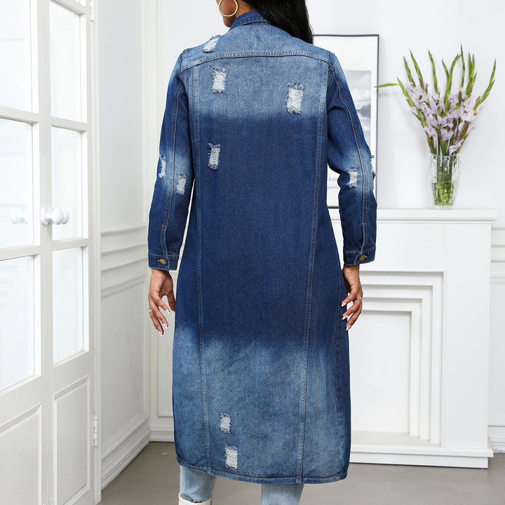 Dame afslappet denim-jakke i oversized stil Stilla