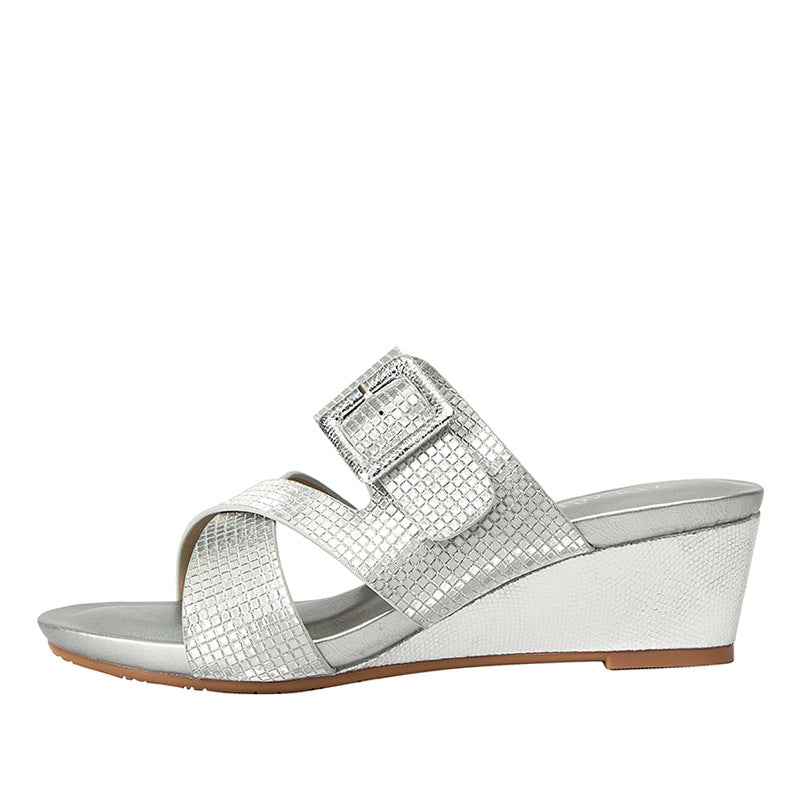 Dame kile sandaler med elegant rem og glimmerdetaljer Stilla