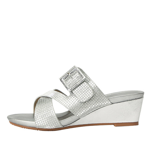 Dame kile sandaler med elegant rem og glimmerdetaljer Stilla