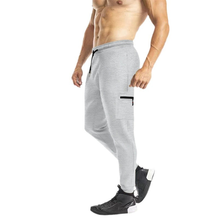 Herrer casual sportsbukser med praktiske lynlåslommer og elastisk talje Stilla