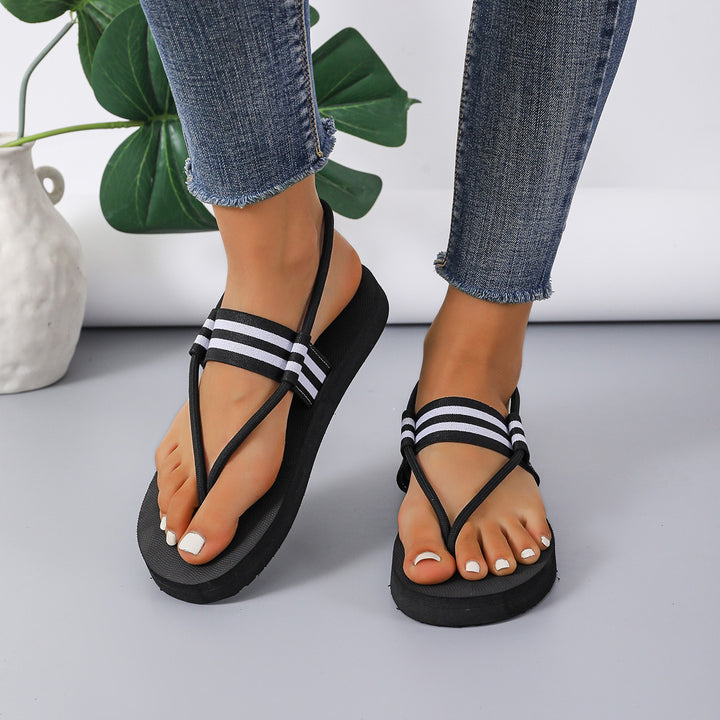 Dame komfortable fritids-sandaler med polstret fodseng og moderne rem-design Stilla