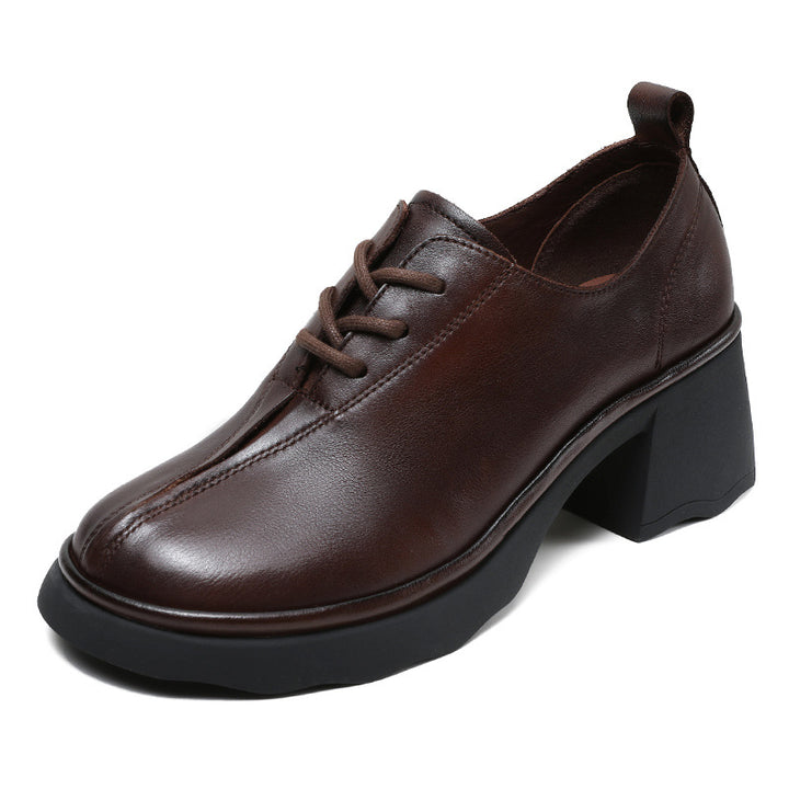 Dame Chunky-hekse-snøre-Oxfords med stilfulde detaljer Stilla