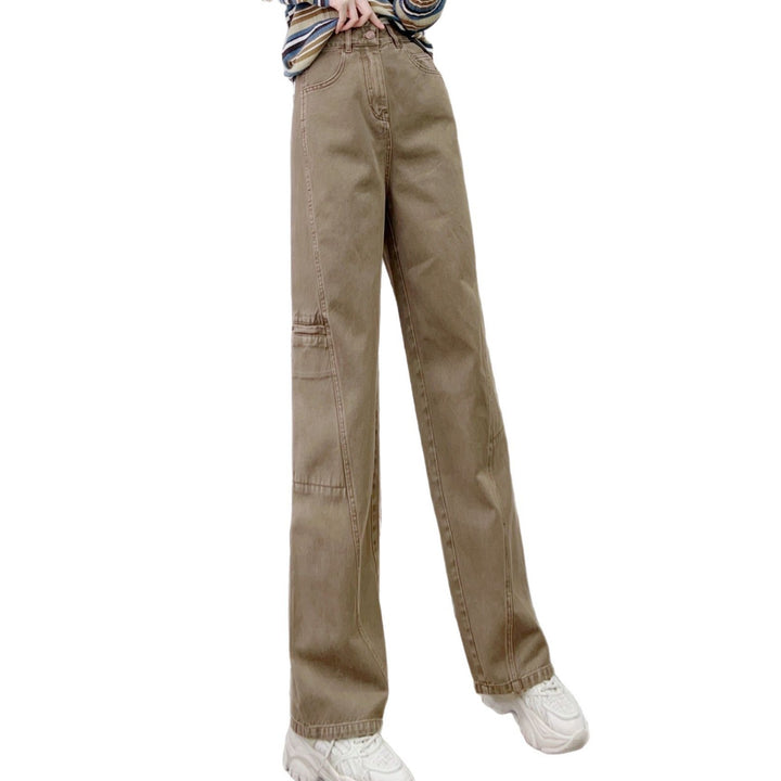 Dame Cargo Jeans med bred pasform og praktiske lommer Stilla
