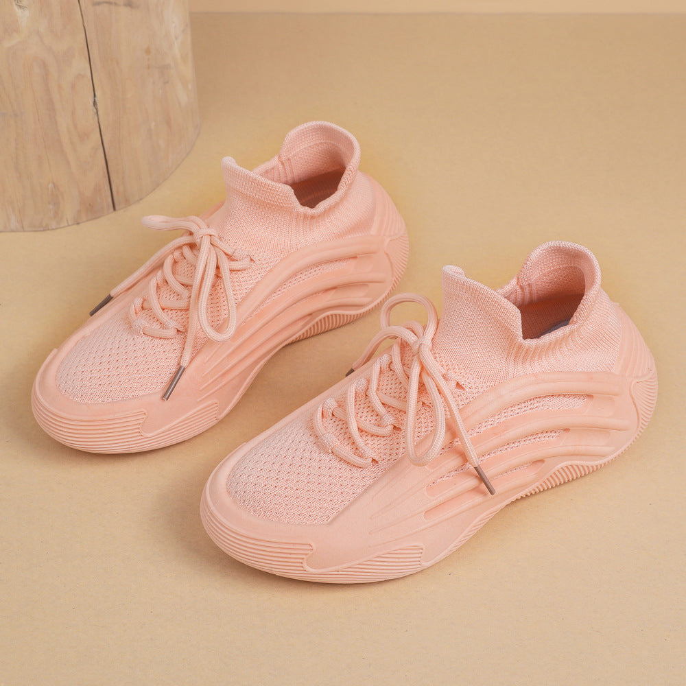 Dame Sporty High-Performance Sneakers med fleksibel strikoverdel og skridsikker sål Stilla