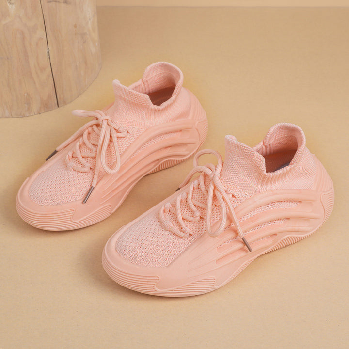 Dame Sporty High-Performance Sneakers med fleksibel strikoverdel og skridsikker sål Stilla