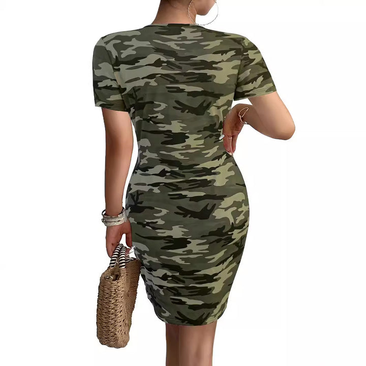 Dame Fritid Camouflage Bodycon Kjole Stilla