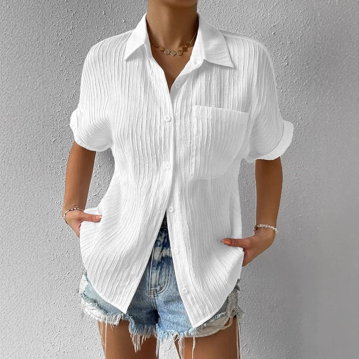 Damer casual bluse i strukturdesign Stilla