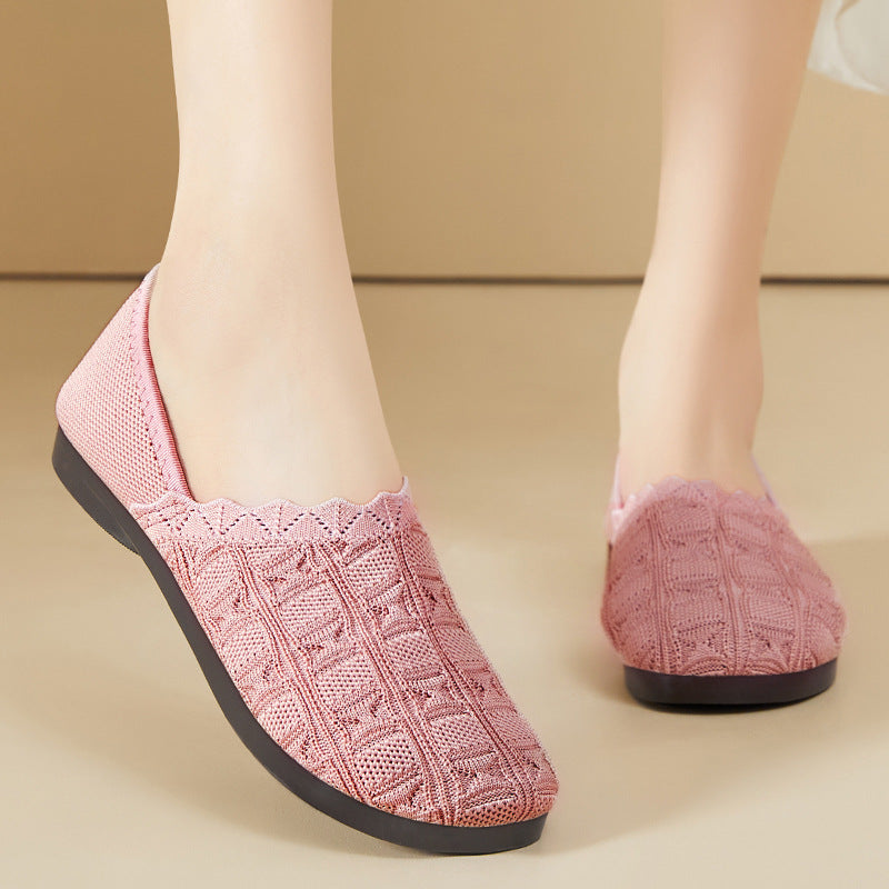 Femme Slip-On Komfort Vandresko med fleksibelt strik-overmateriale Stilla