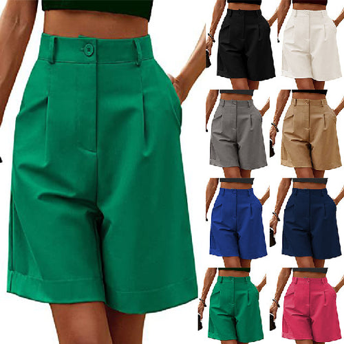 Dame Elegante Plisserede Shorts med praktiske lommer Stilla