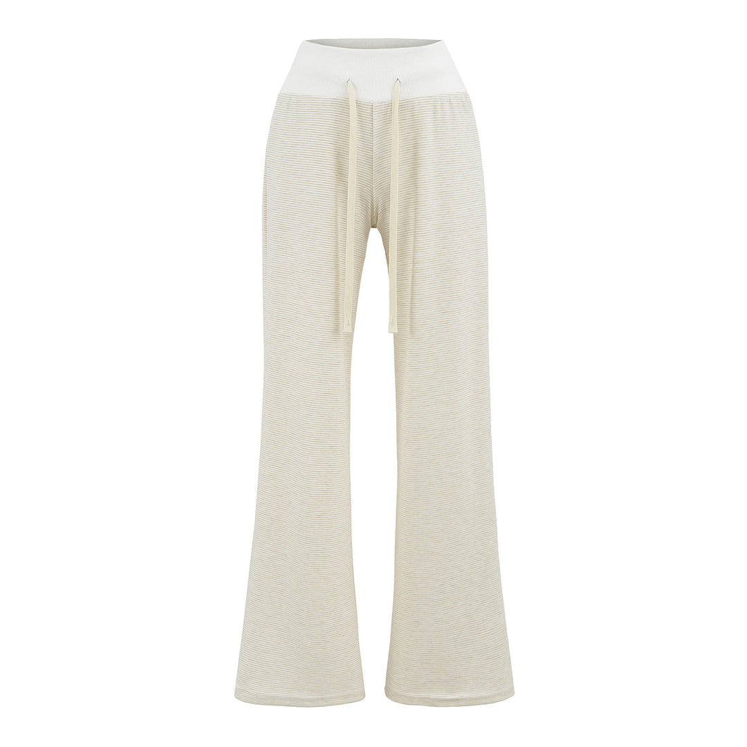 Dame Relaxed Fit Sweatpants med elastisk talje og fashionable stripe mønster Stilla
