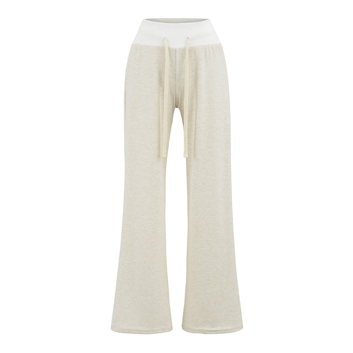 Dame Relaxed Fit Sweatpants med elastisk talje og fashionable stripe mønster Stilla