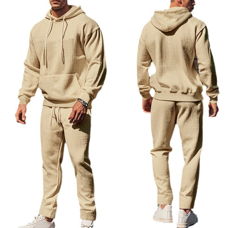 Herrer hverdags-hoodie og joggingbuksesæt lavet af åndbart struktureret materiale Stilla