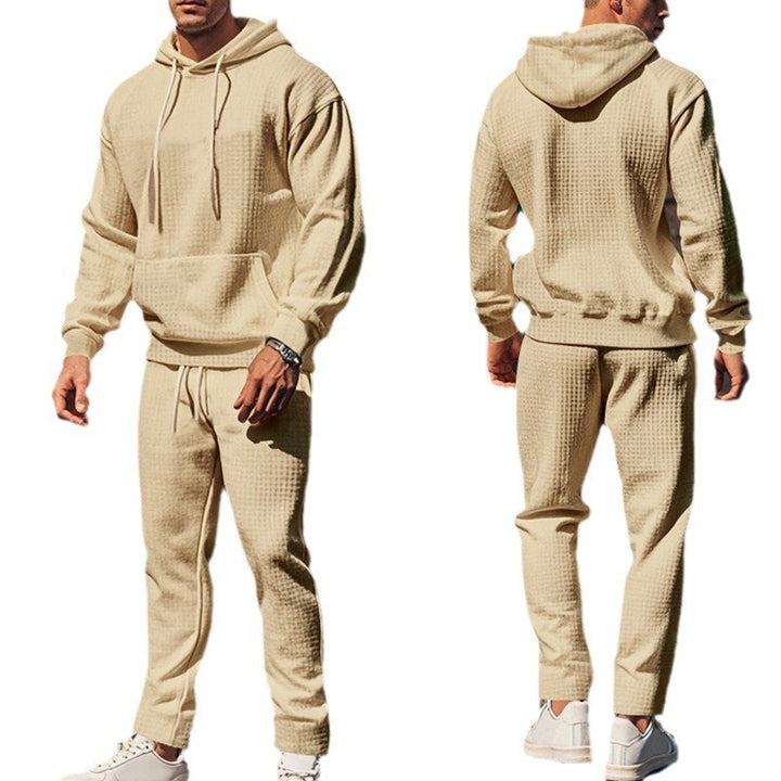 Herrer hverdags-hoodie og joggingbuksesæt lavet af åndbart struktureret materiale Stilla