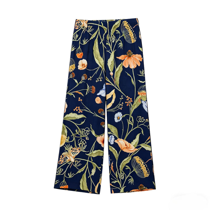 Dame Palazzo-bukser med blomsterprint Skovae