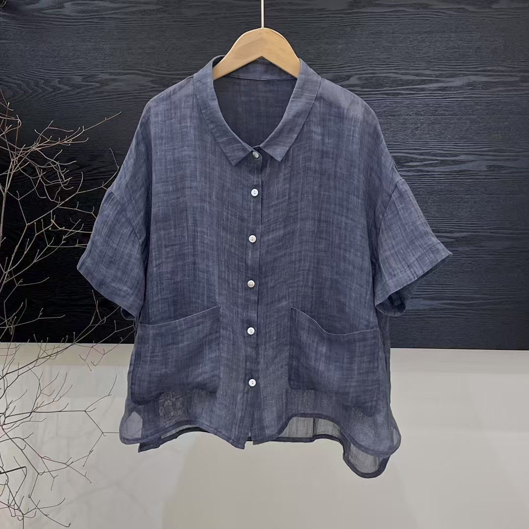 Femme Letvægt Fritids Knap-Down Bluse Stilla