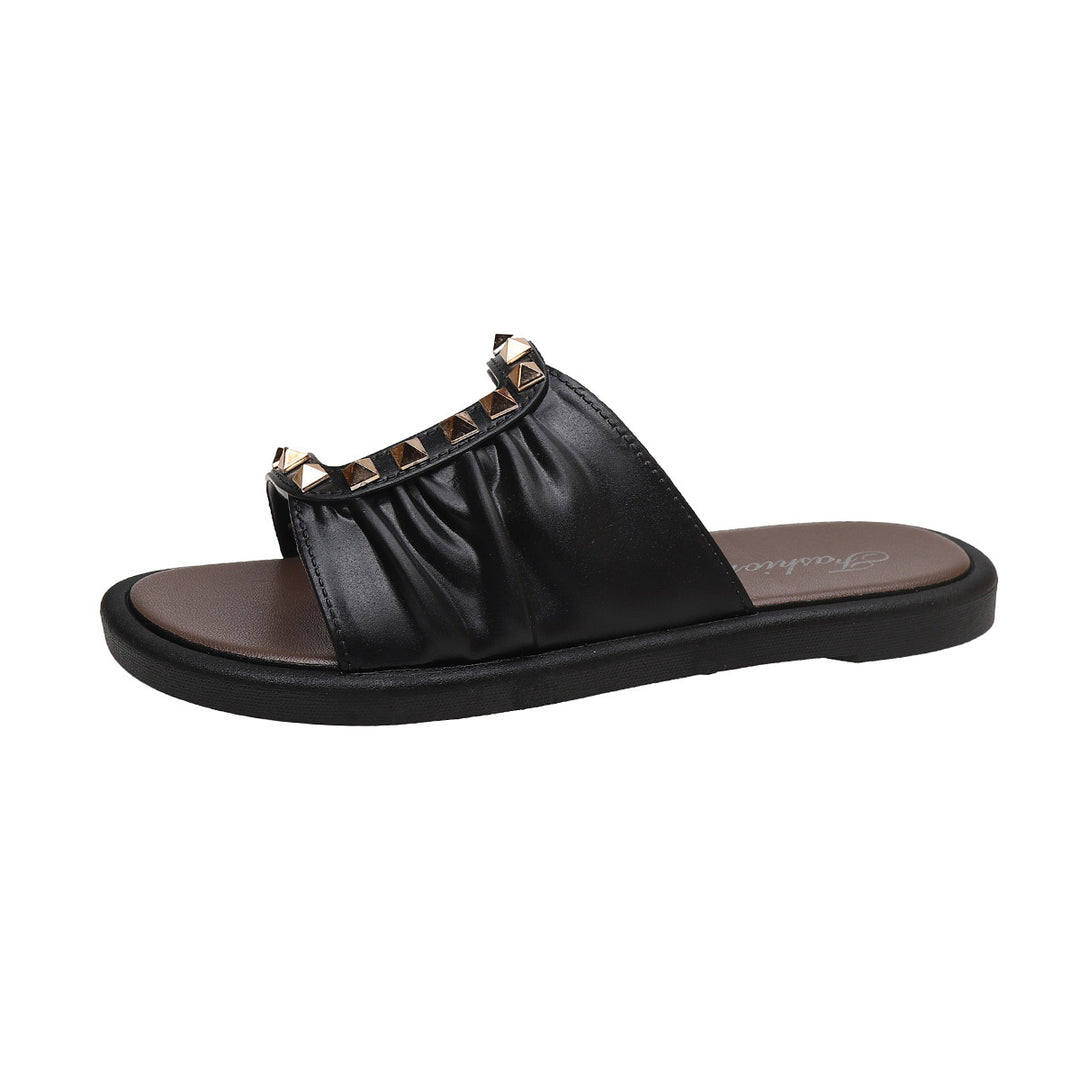 Dame Sandaler med fashionable nitter og behageligt fodseng Stilla
