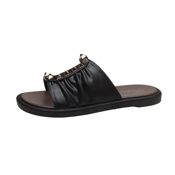 Dame Sandaler med fashionable nitter og behageligt fodseng Stilla