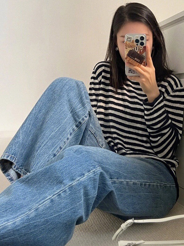 Dame løstsiddende jeans med høj talje og moderne vintage-look Stilla