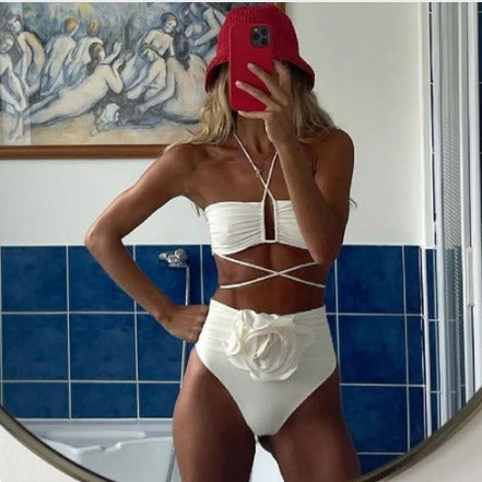 Dame Højskåret Bikini med raffinerede Ruflede detaljer Stilla
