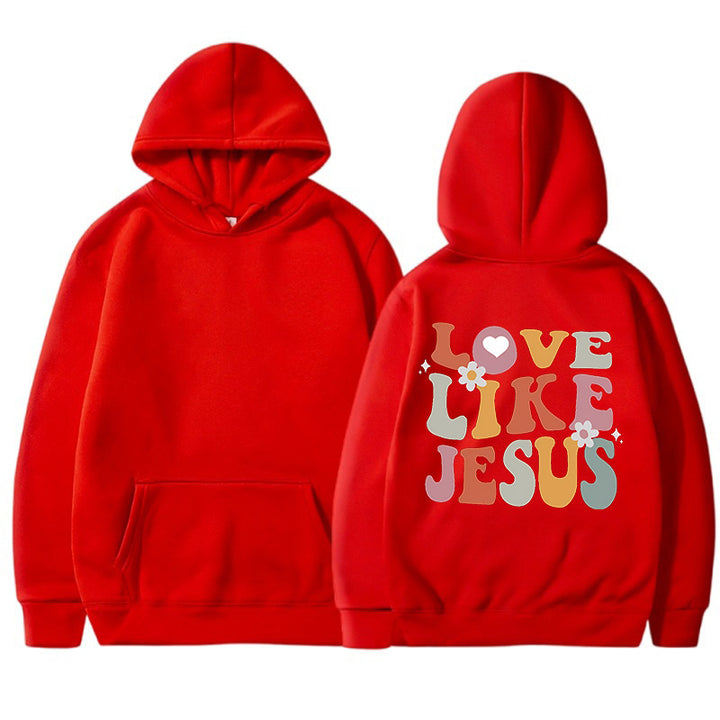 Kvindernes hyggelige hoodie med inspirerende print Skovae