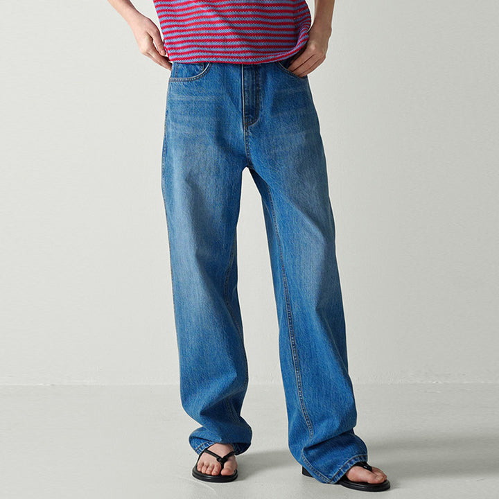 Dame Løst skårne jeans i retro-inspireret stil med høj talje Stilla