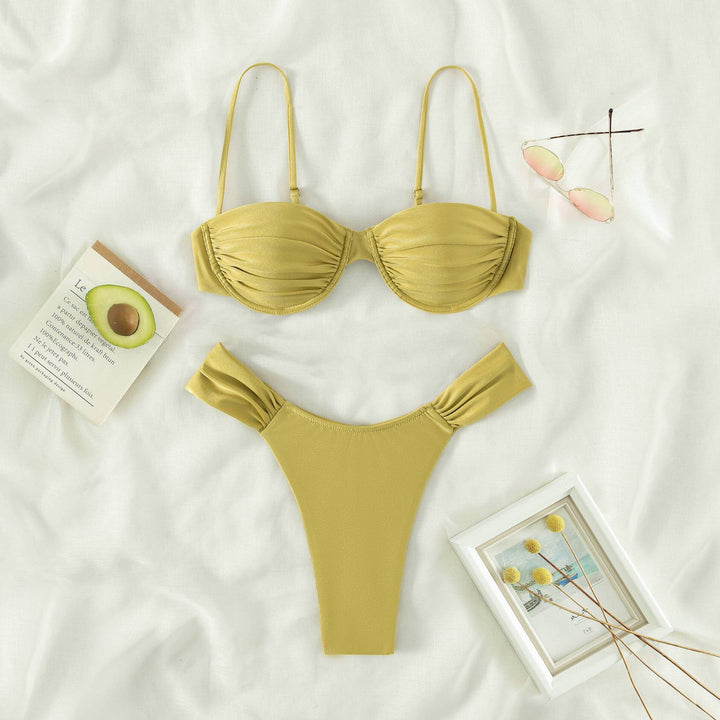 Dame Push-Up bikini med trendy bandeau-design Skovae