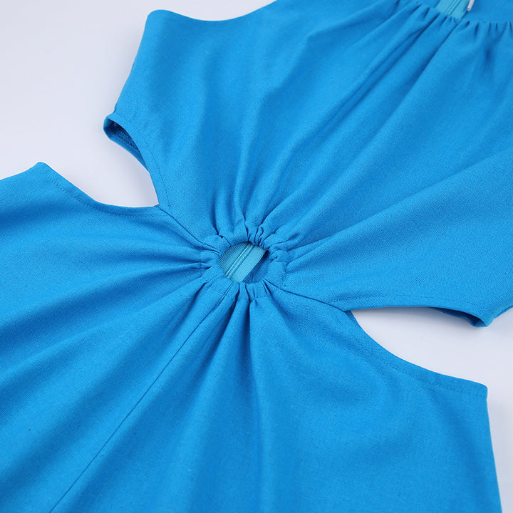 Dame Playsuit med flot Cut-Out design og løs pasform Stilla