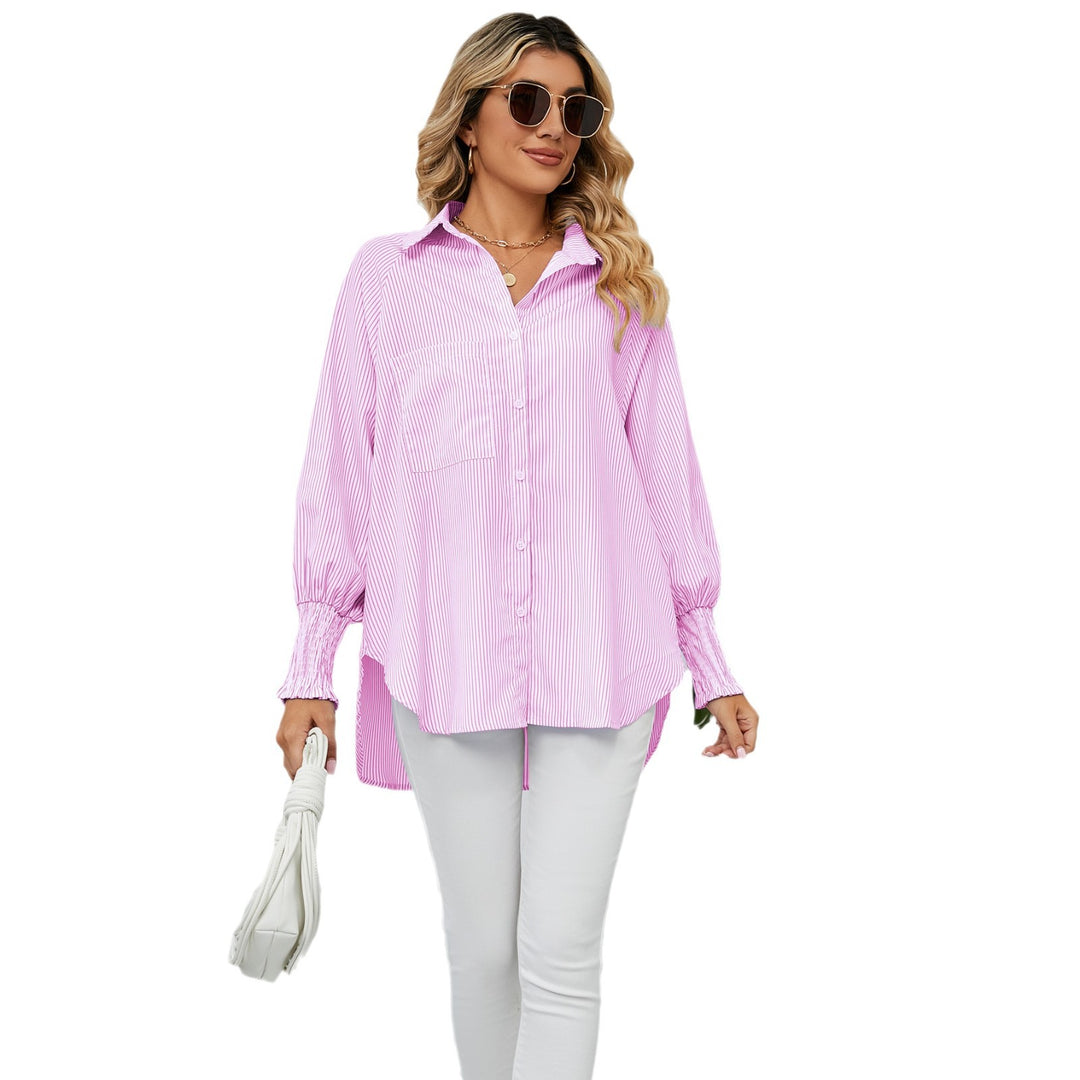 Damer casual oversized skjorte med striber Stilla