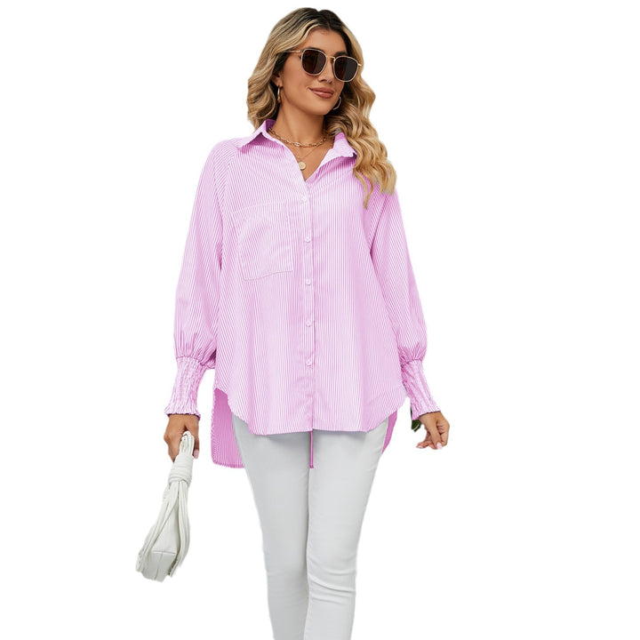 Damer casual oversized skjorte med striber Stilla