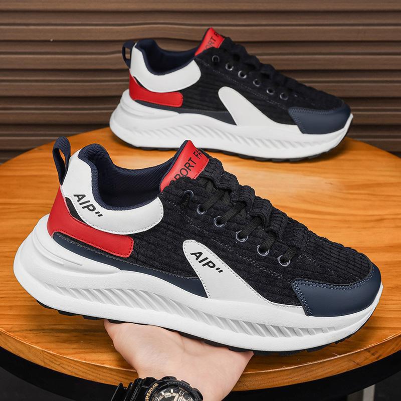 Herrer Sporty Sneakers med åndbar mesh-overflade og stødabsorberende design Stilla