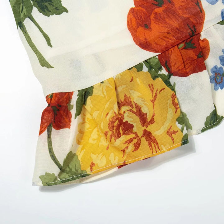 Dame blomsterdesign sommerkjole Stilla