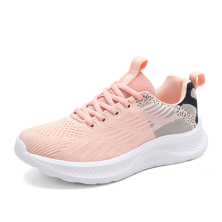 Dame nan ultralet strik-fritids sneakers med ergonomisk dæmpningskerne sål og trækstrop Skovae