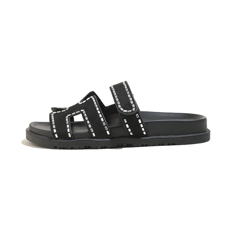 Dame Casual Slides med justerbare remme og moderne design Stilla