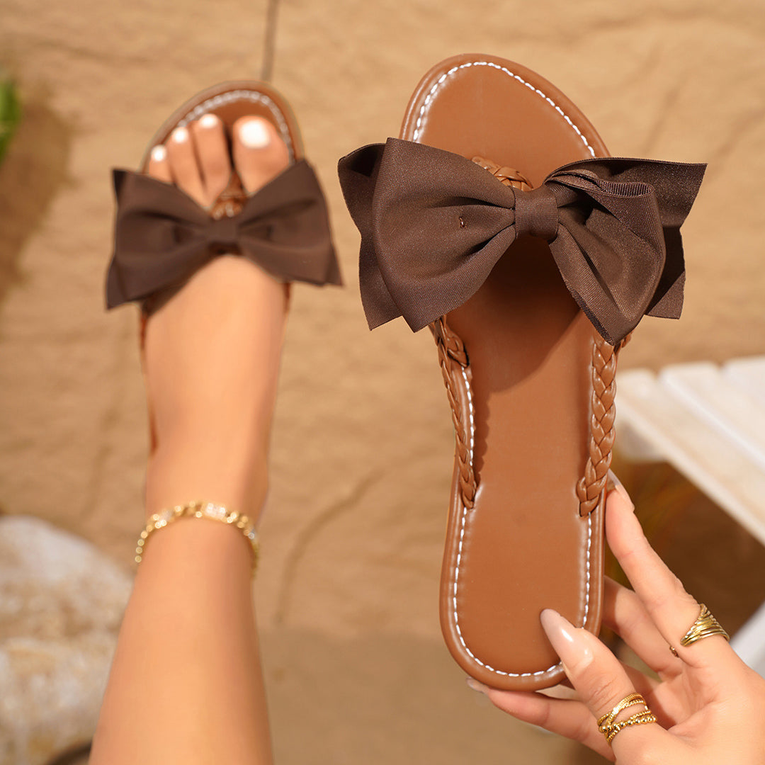 Dame toe-separatør sandaler med elegant sløjfeapplikation og behagelig indersål Stilla
