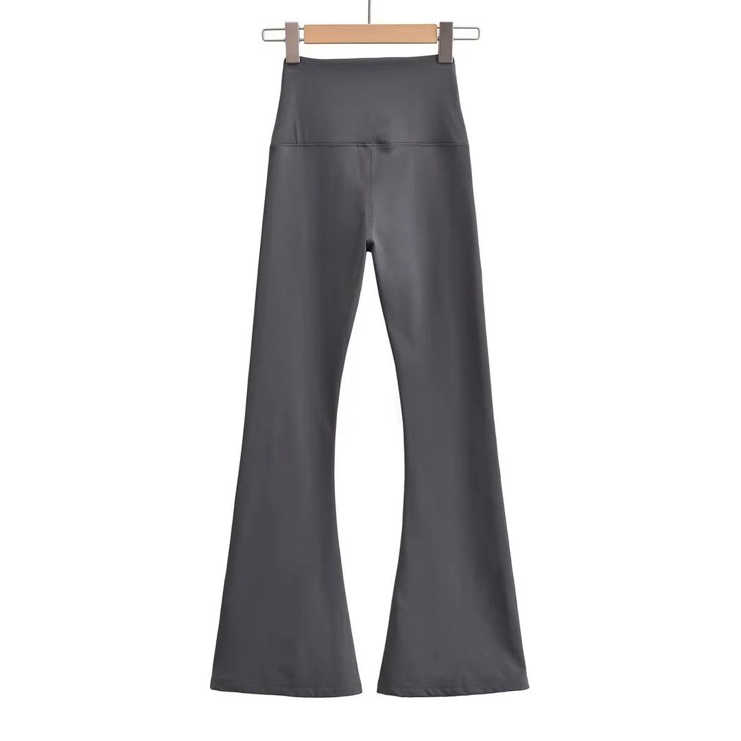 Kvinder Flared Leggings med Høj Talje og Elegant Wrap Look Stilla